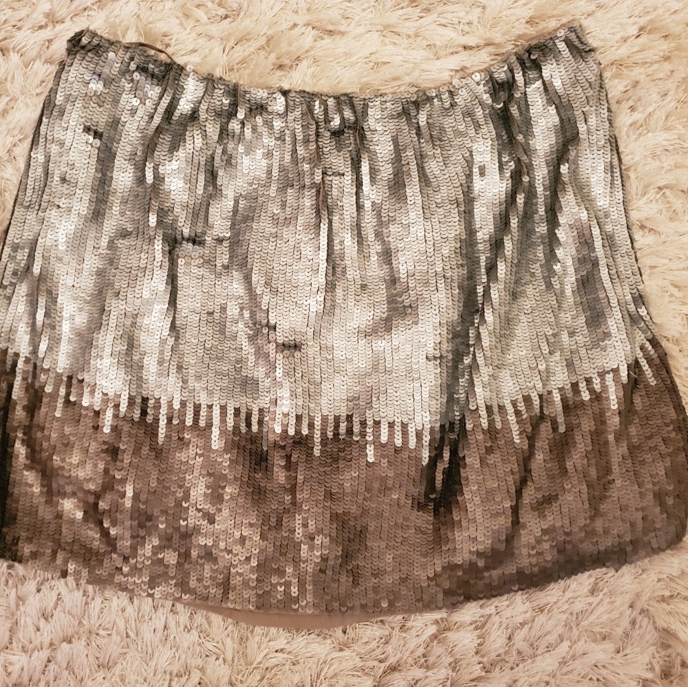 Bronze and silver sequins skirt